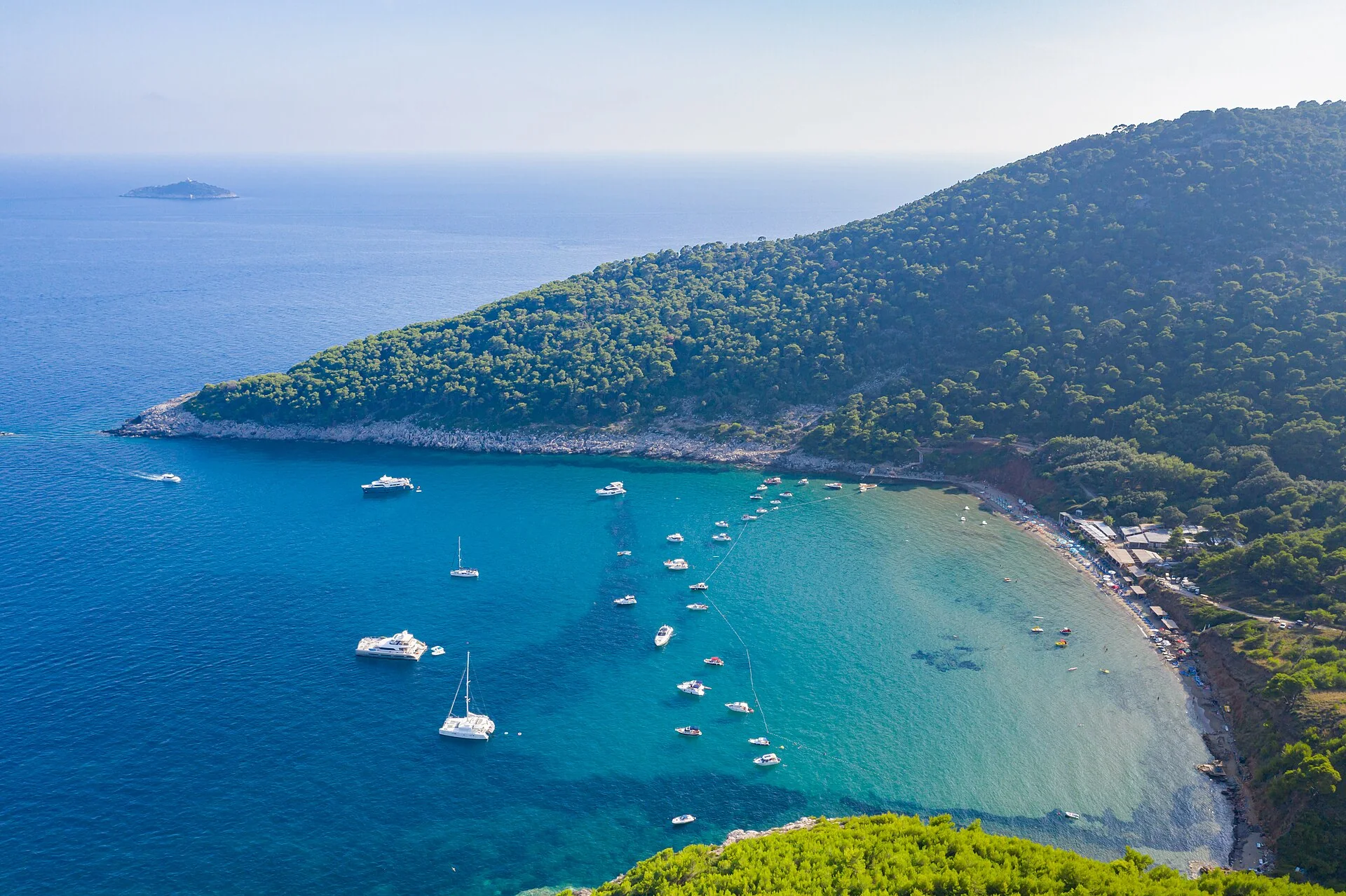 Šunj, the sandy bay on the other side of the island.